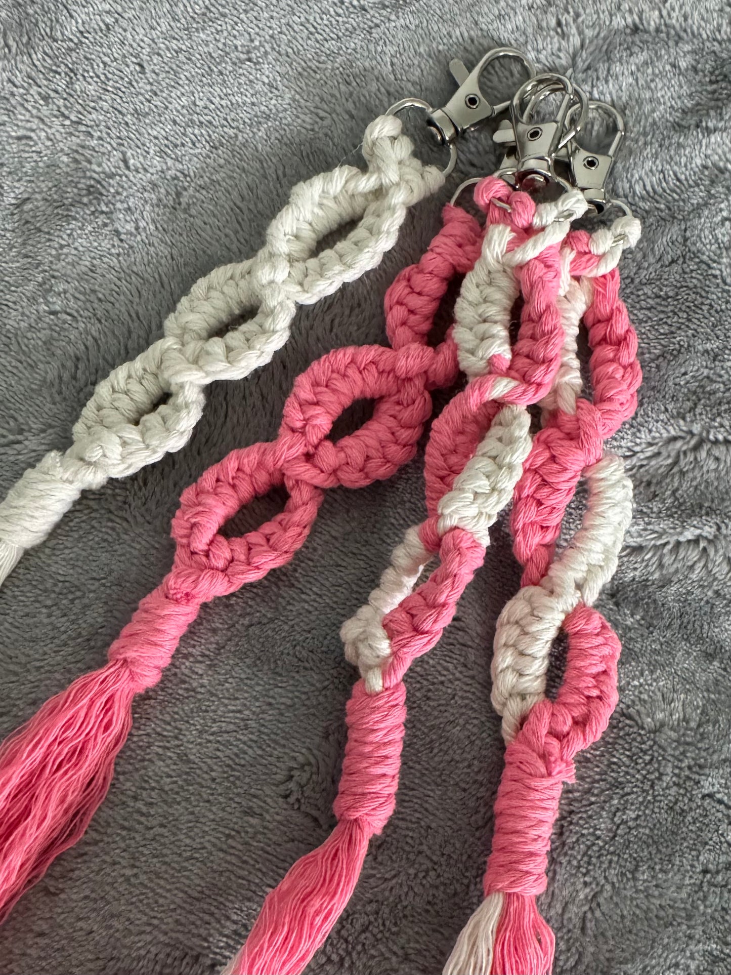 Macrame Infinity Keychain