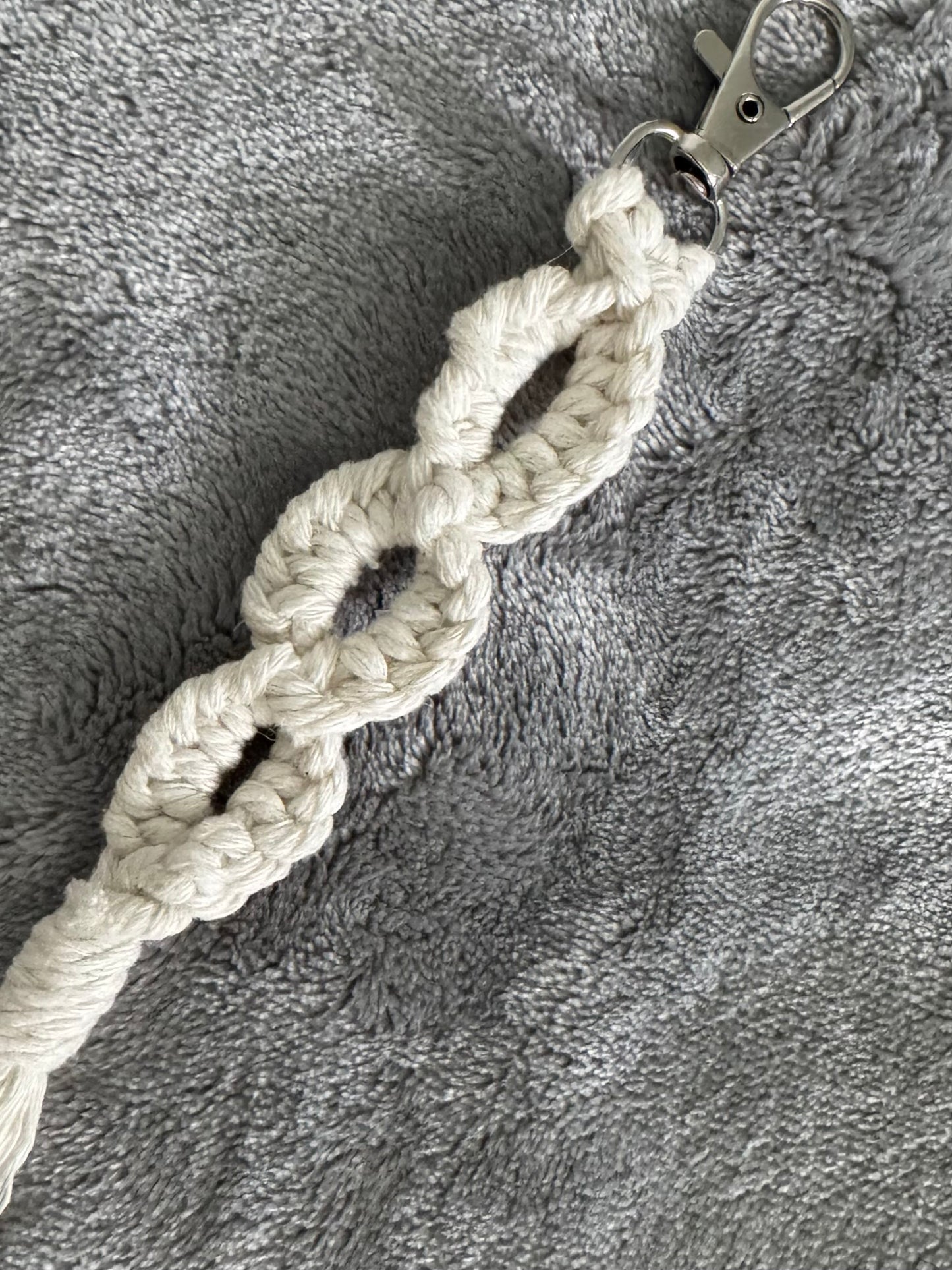 Macrame Infinity Keychain