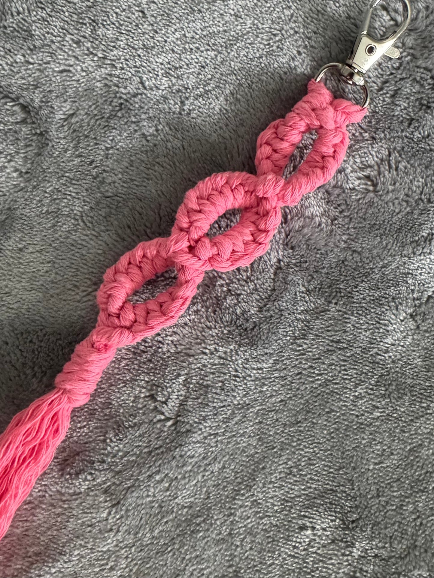 Macrame Infinity Keychain