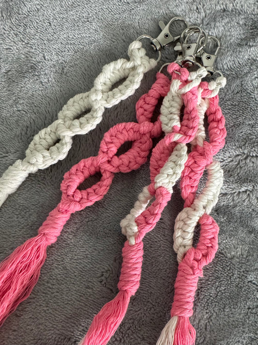 Macrame Infinity Keychain