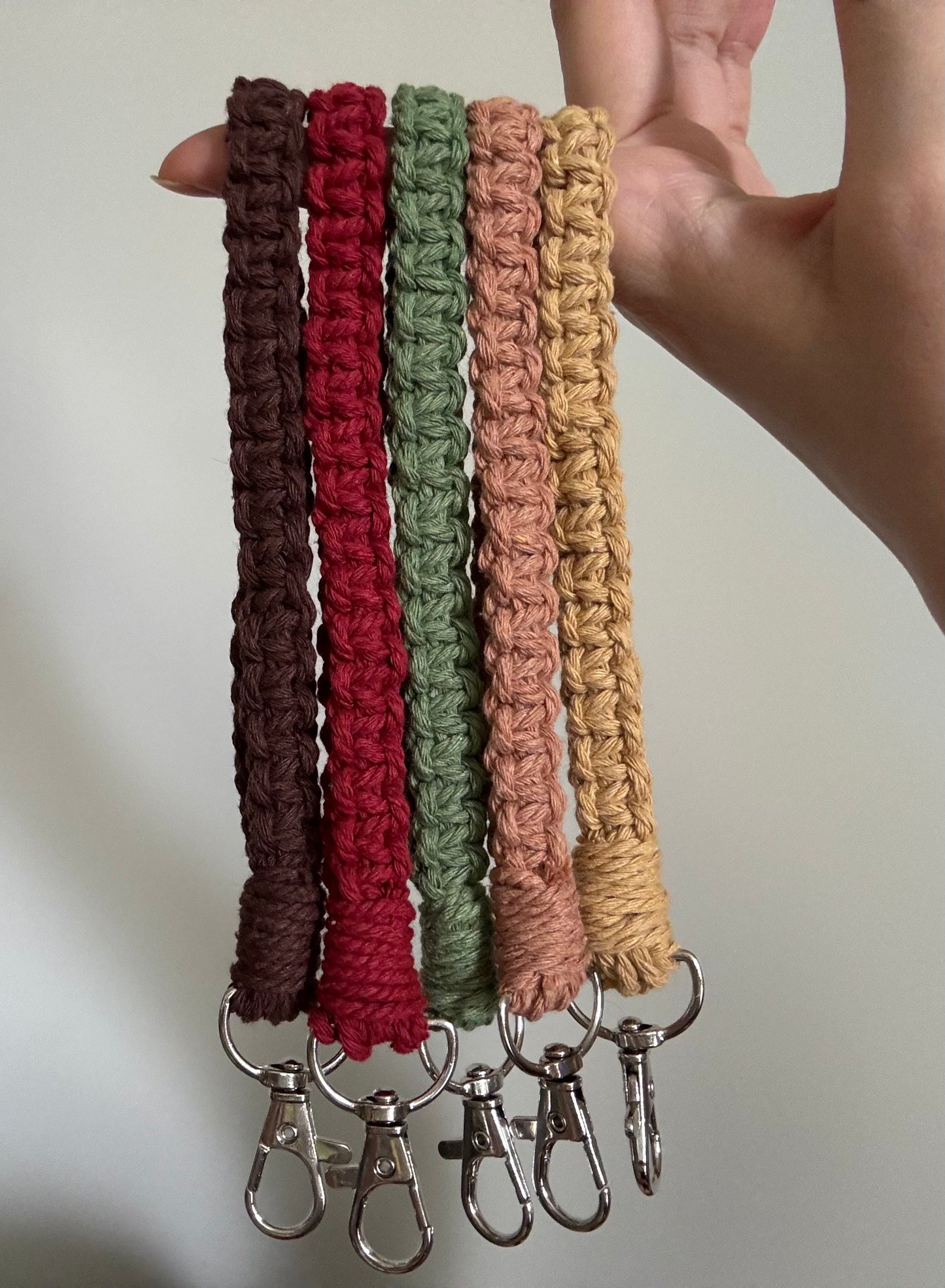 Macrame Wristlet Keychain - Fall Collection