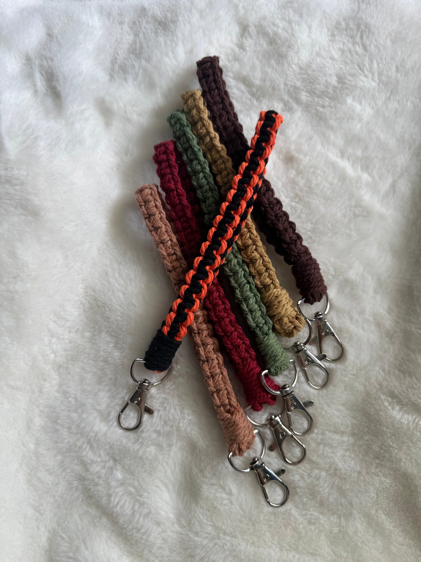 Macrame Wristlet Keychain - Fall Collection