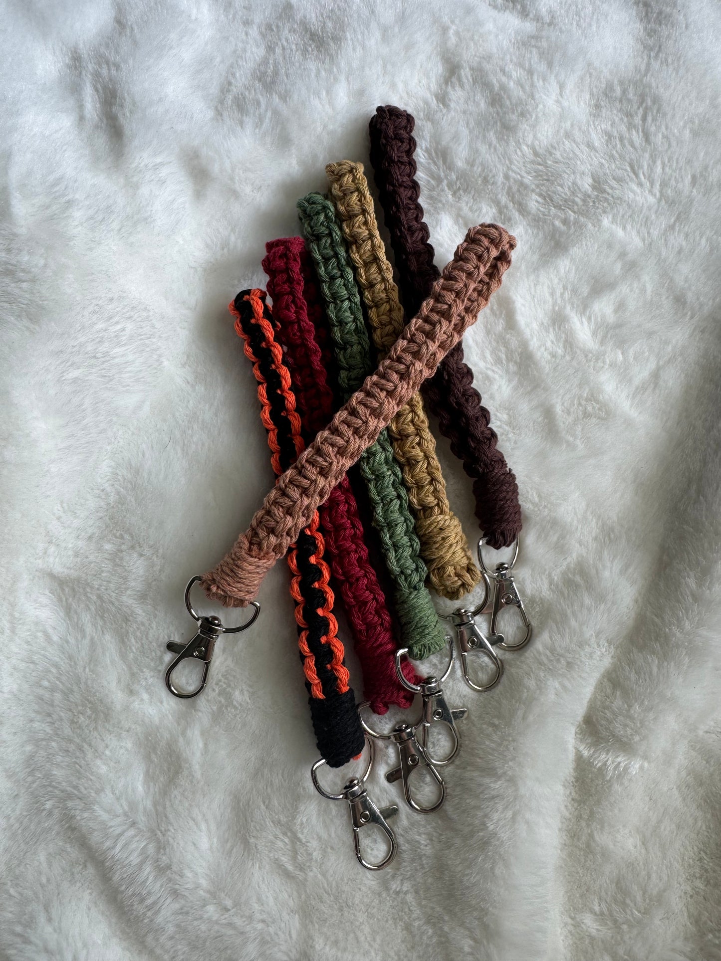Macrame Wristlet Keychain - Fall Collection