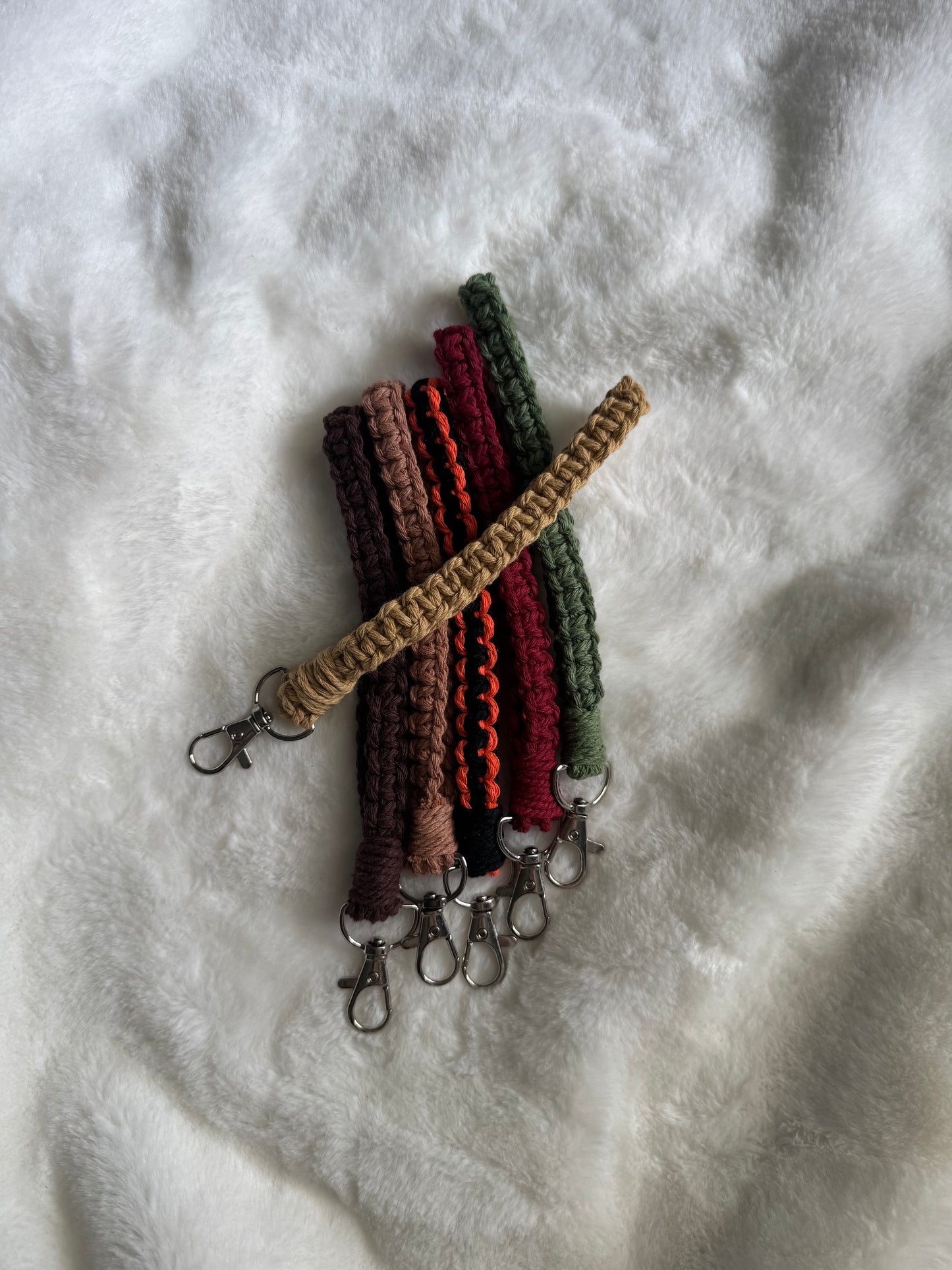 Macrame Wristlet Keychain - Fall Collection