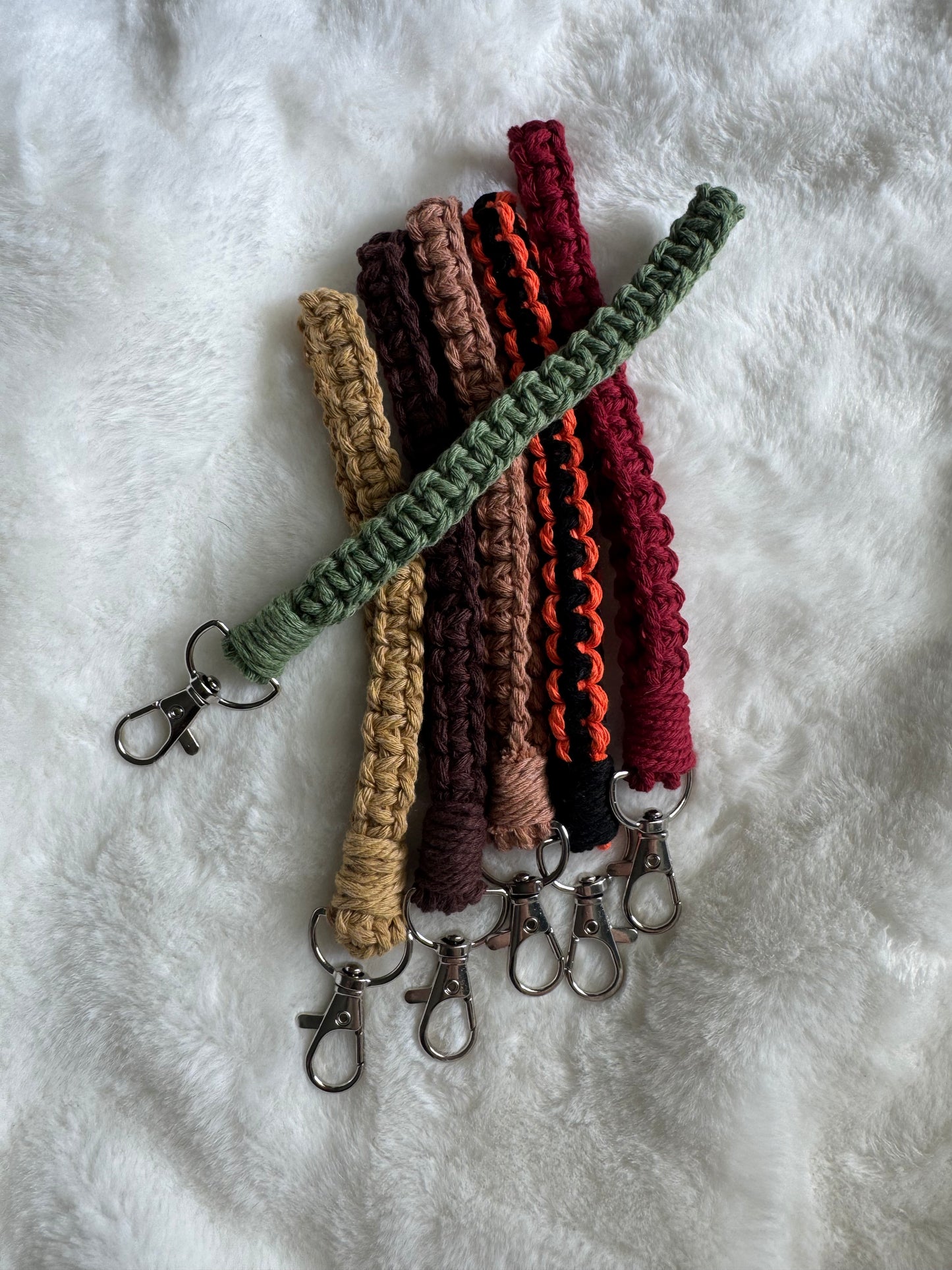 Macrame Wristlet Keychain - Fall Collection