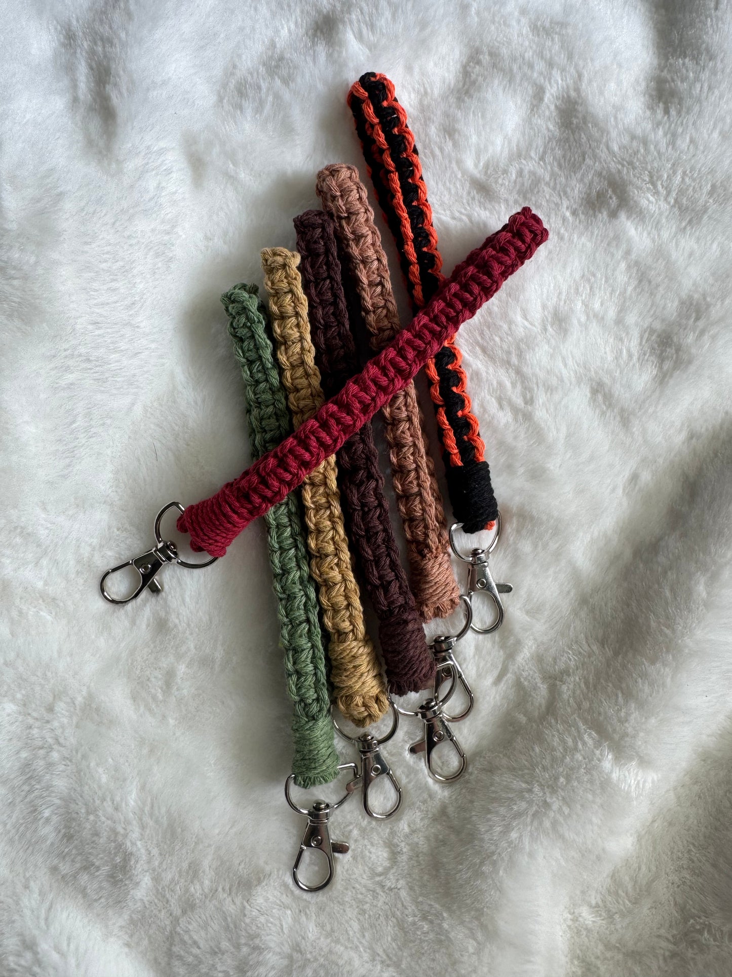Macrame Wristlet Keychain - Fall Collection